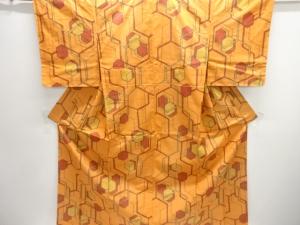 重ね亀甲模様小紋着物